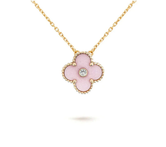 Christmas Limited Edition Clover Necklace – 2015-Pink Ceramic