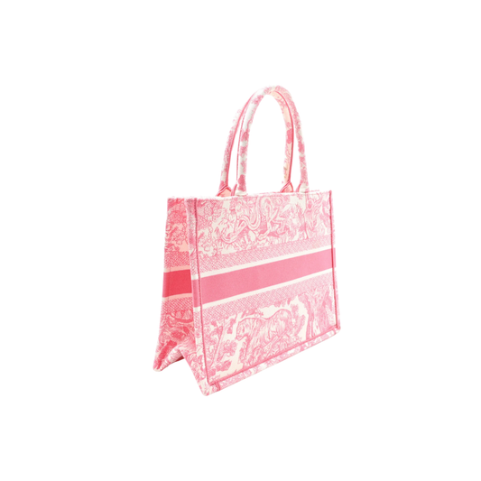Dressy Canvas Embroidered Tote Pink - view 2