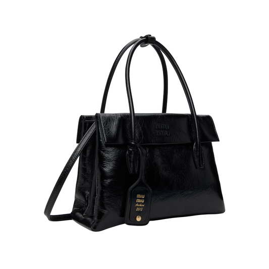 Elegant Miu Miu Solitaire Shiny Leather Bag - view 2
