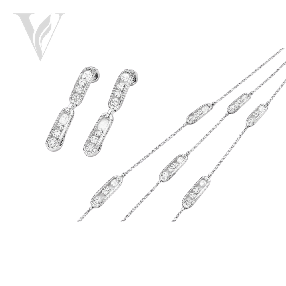 Messika Uno Pavé Full - Yellow Gold, Full Diamonds, Diamond Detail – View 3