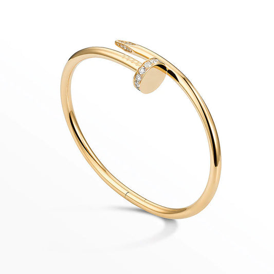 Juste Bracelet 3.5mm Diamond-Style – Gold | Size 17