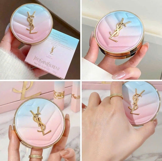 YSL Cushion High-Cover Mesh Foundation – Cushion Pink Blue High Cover Mesh Foundation B10