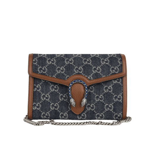 Polished Dionysus On Chain Blue Bag