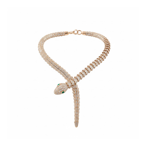Dressy Crystal Snake Necklace