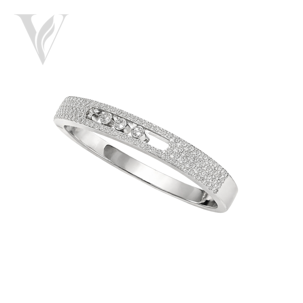 Messika Move Noa Bangle Ring Set - White Gold, Diamond Detail – View 2