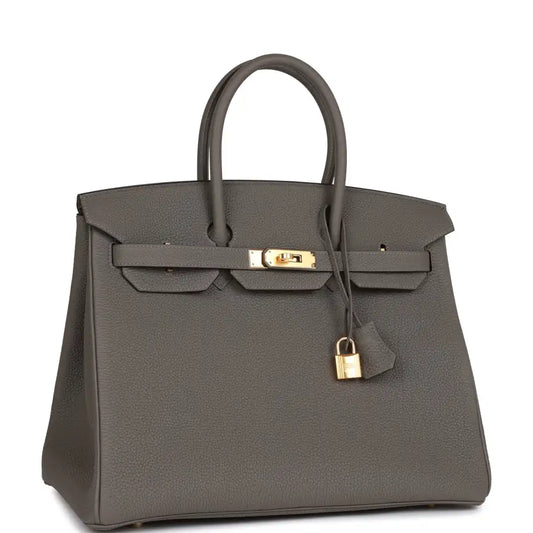 Dressy Structured Carryall 35 Gris Meyer Togo Bag - view 2