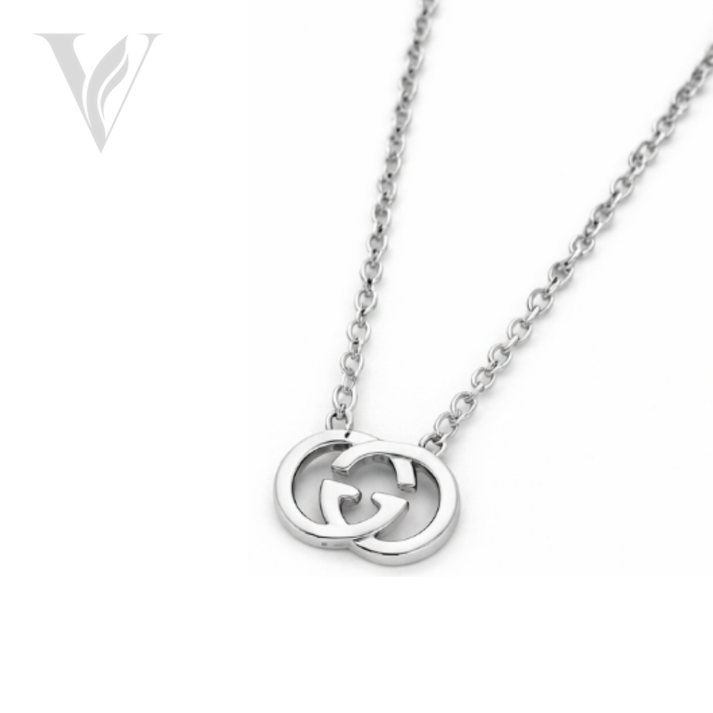 Gucci Elegant Interlocking G Logo Necklace - Silver – View 3