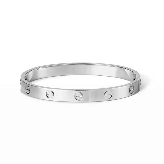 Slim Love Bracelet 3.65mm – Silver | Size 16