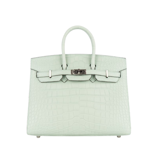 Detailed Structured Carryall 25 Matte Alligator Bag