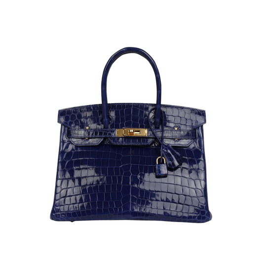 Modern Structured Carryall 35 Crocodile Blue Bag
