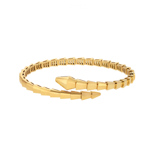 Elegant 18k Yellow Gold Serpenti Viper Bracelet