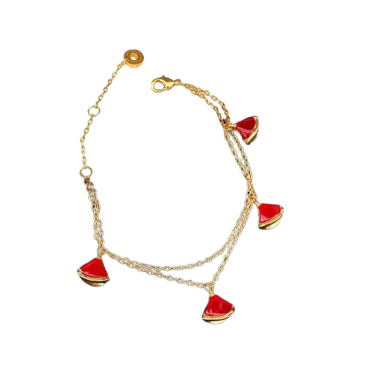 Sharp Divas Dream Bracelet Gold Red