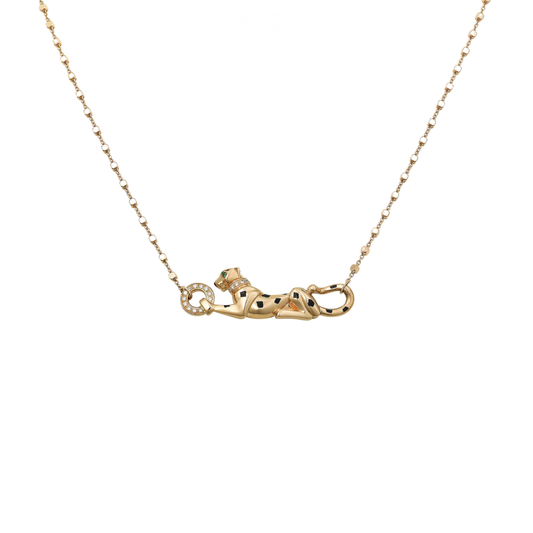 Clean-Finish Panthere De Pendant Diamonds Necklace