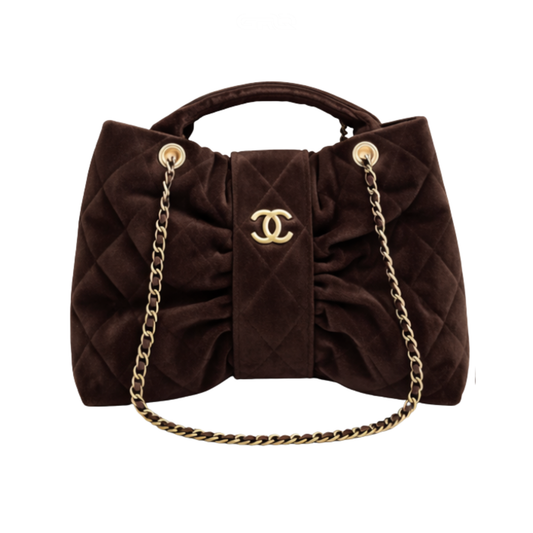Statement Bow Dark Brown Bag