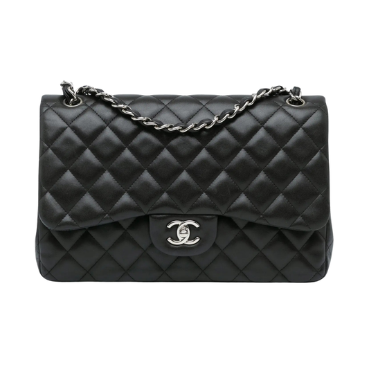 Clean-Finish Classic Double Fl Lambskin Bag