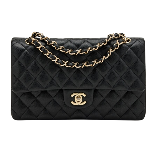 Sharp Classic Fl Black Calfskin Bag
