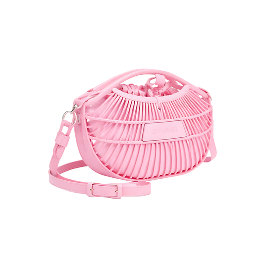 Statement Mini Calypso Fan Curved Handle Pink Bag - view 2