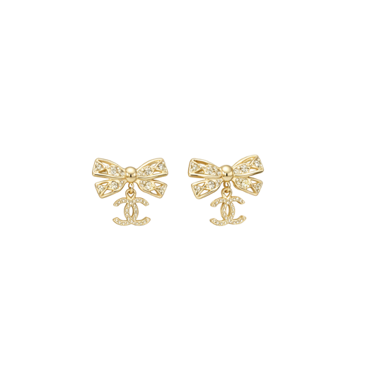 Refined Bow Cc Logo Crystal Set - view 2