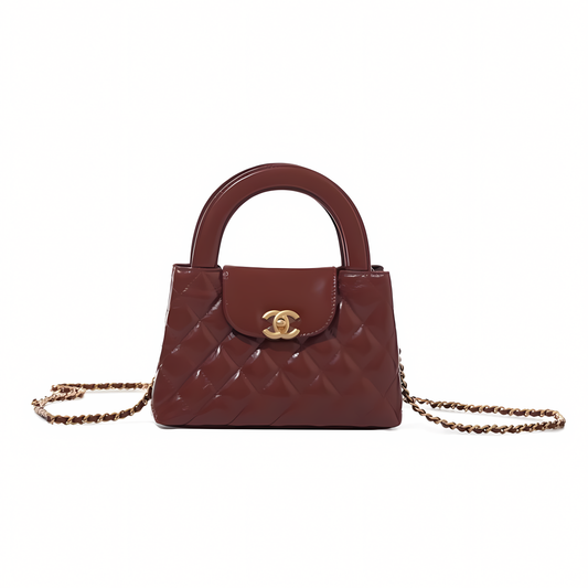 Modern Coco Handle Mini Fl Quilted Lambskin Bag