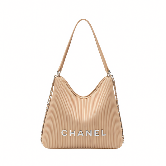 Everyday-Luxe Maxi Hobo Peach Lambskin Bag