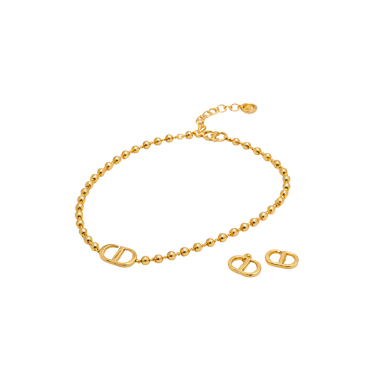Elegant Cd Beaded Bracelet Gold - view 2