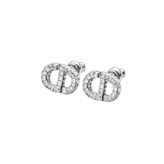 Minimal-Luxe Cd Crystal Stud Earring Si Er - view 2