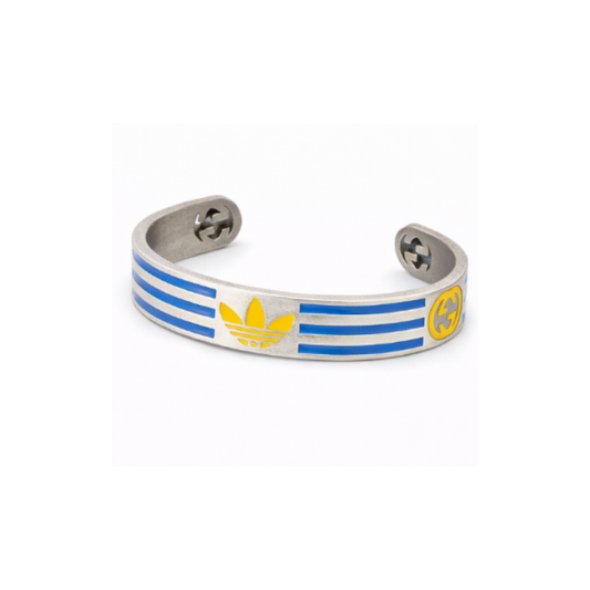 Sharp Adidas Striped Cuff Bracelet Si Er Blue - view 2