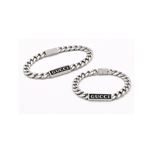 Everyday-Luxe Logo Plate Chain Bracelet Si Er - view 2