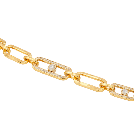 Detailed Pave Yellow Gold Full Diamonds - view 2