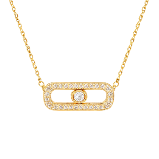 Refined Open Bangle Pave Yellow Gold Full Diamonds
