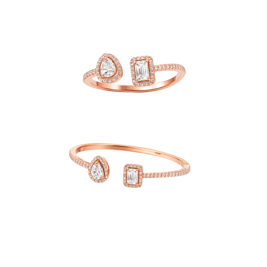 Statement Moi Set Rose Gold Diamonds