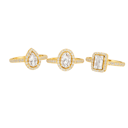 Elevated Twin Stone Toi Open Ring Yellow Gold Diamonds
