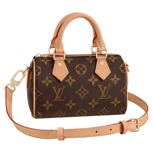 Premium-Look Nano Speedy Monogram Canvas Bag