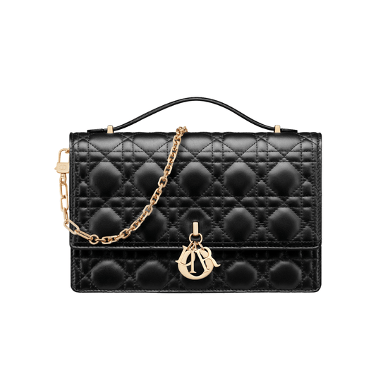 Elegant My Mini Black Cannage Lambskin Bag