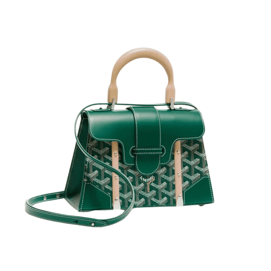 Elegant Structured Mini Structuré Green Bag - view 2