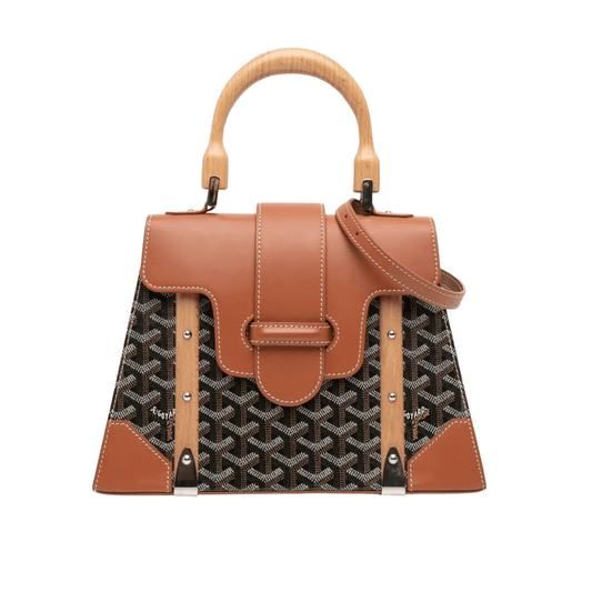 Clean-Finish Structured Mini Structuré Black Tan Bag