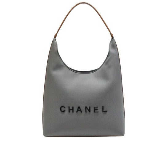 Detailed Deauville Canvas Tote with Brown Leather