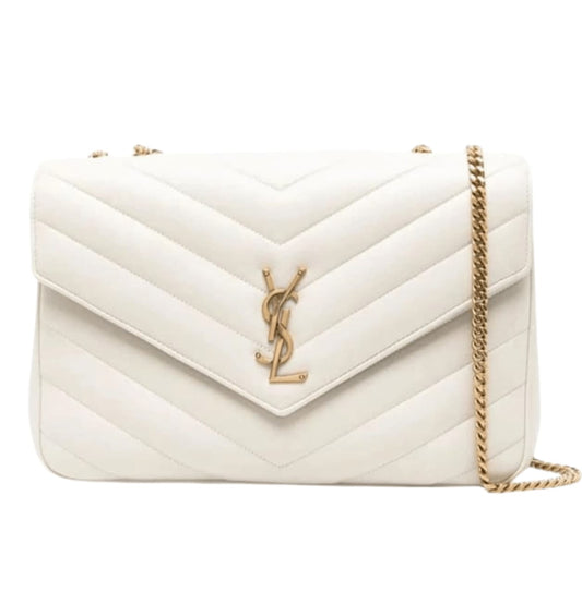 Timeless Loulou Shoulder in a Cream or White Color Bag