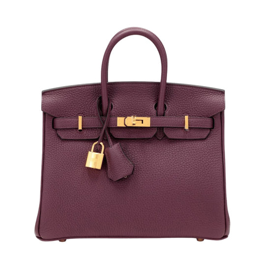Elegant Structured Carryall Violet Togo Bag