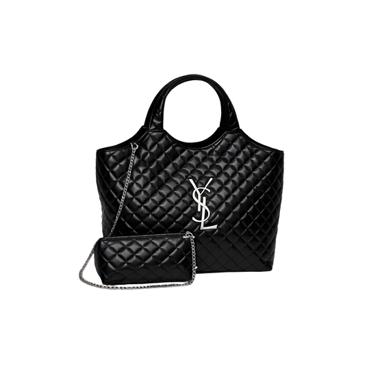 Timeless Icare Maxi Quilted Lambskin Black Bag