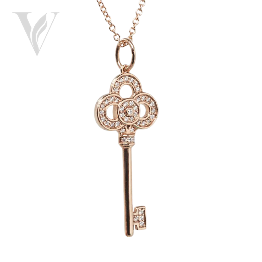 Tiffany & Co. Lock Shape Necklace Set Trio - Gold Silver Pink Gold