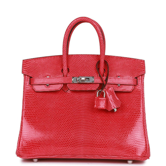 Sharp Structured Carryall 25 Rose Extreme Lizard Bag