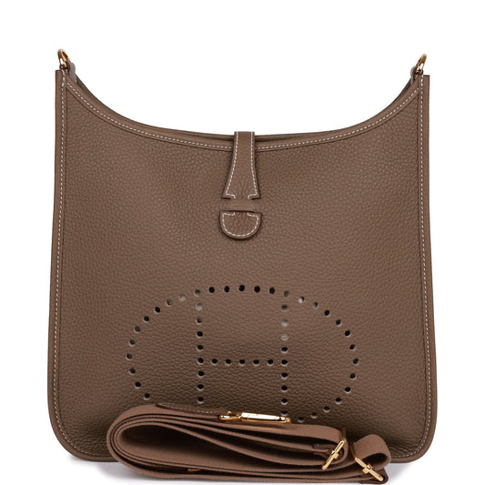 Premium-Look Evelyne Iii Pm Etoupe Clemence Bag