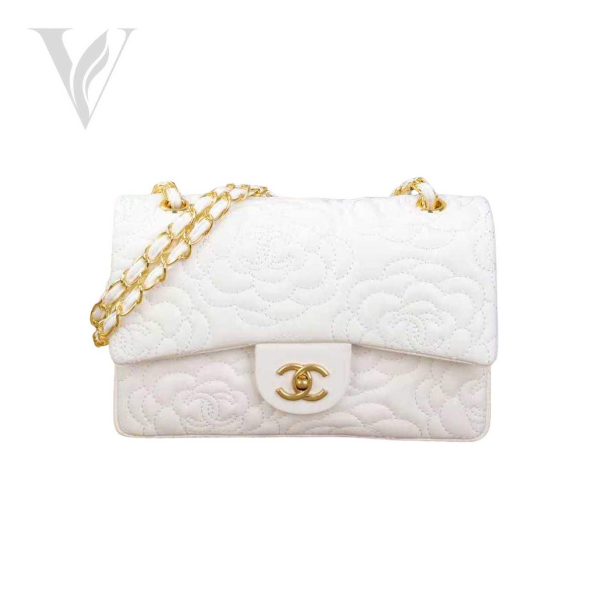 Chanel Camellia Flap Bag - White