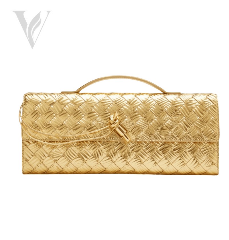 Bottega Veneta Bottega Veneta Andiamo Bag - Gold, Intrecciato Leather