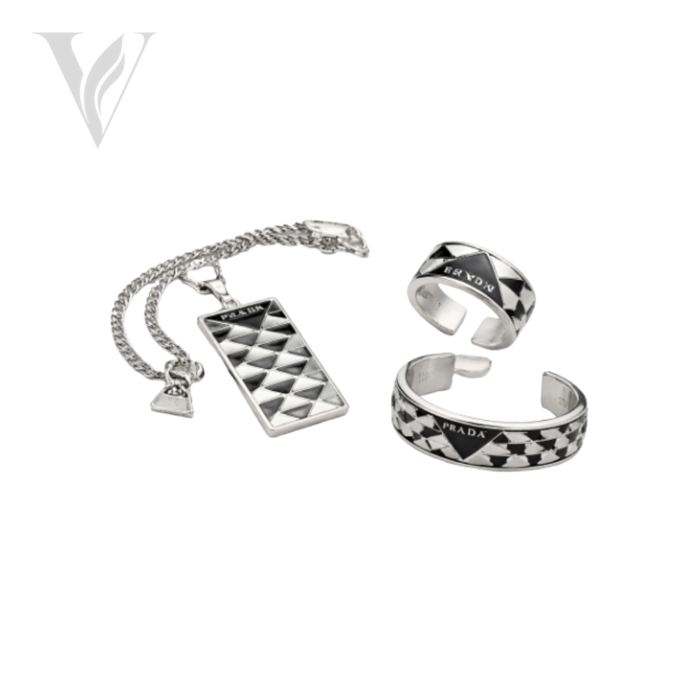 Prada Set Enamel - Silver, Black, White – View 2