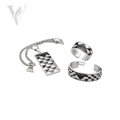 Prada Set Enamel - Silver, Black, White – View 2