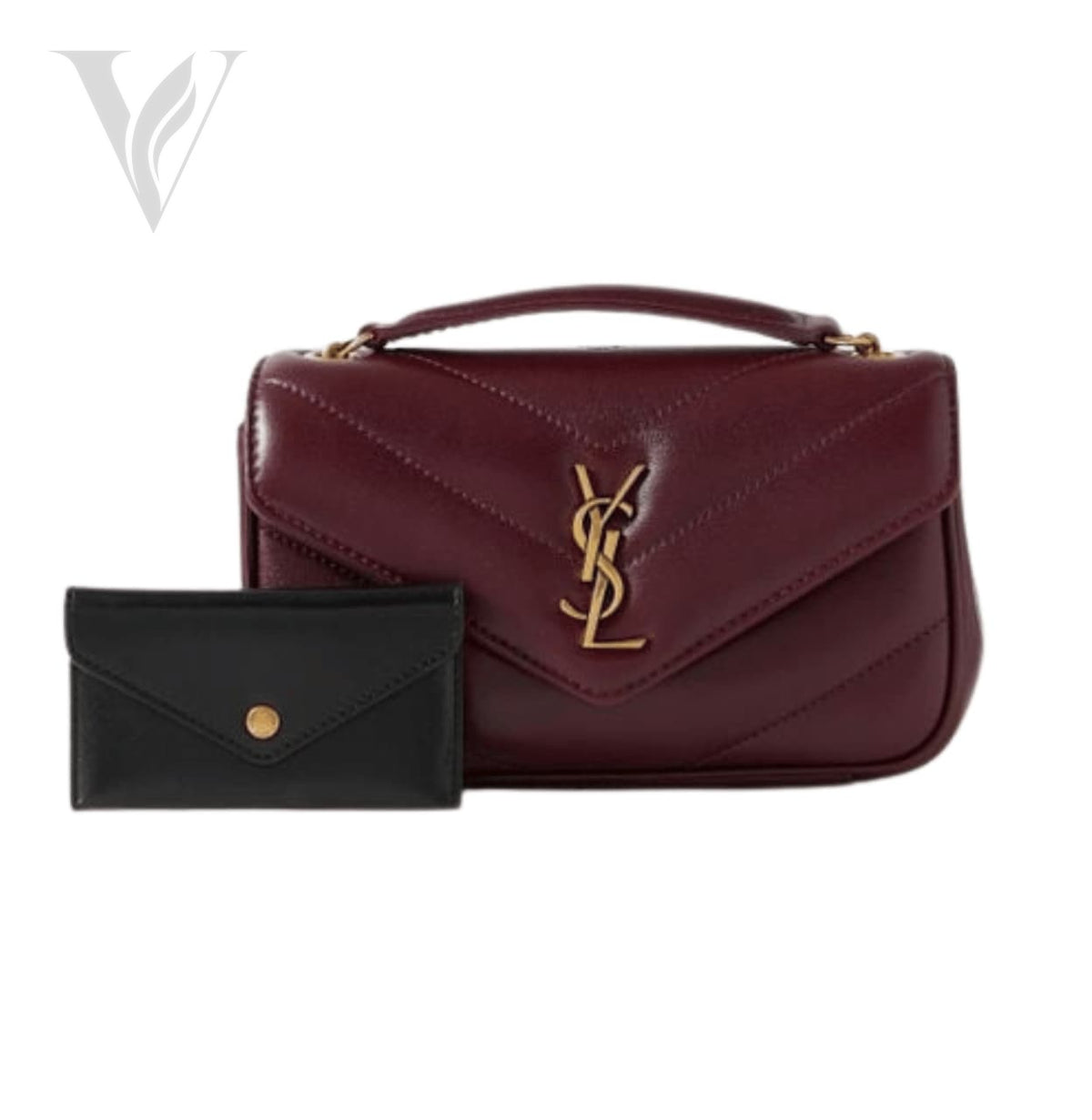 Saint Laurent Loulou Mini Bag - Burgundy Or Red – View 2