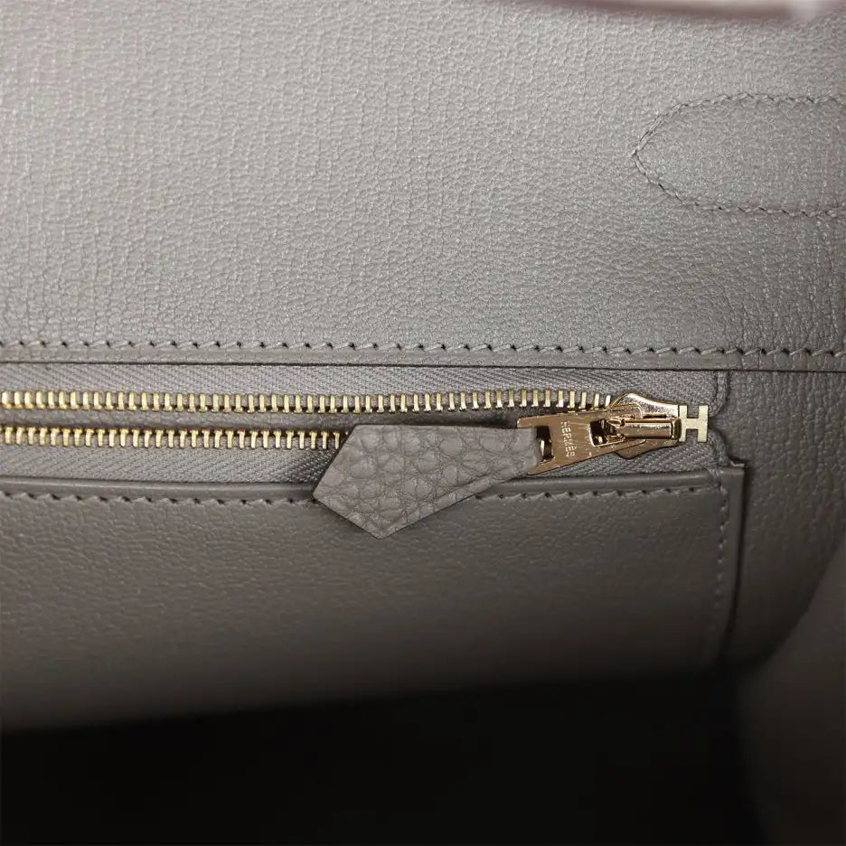 Dressy Structured Carryall 35 Gris Meyer Togo Bag - view 7
