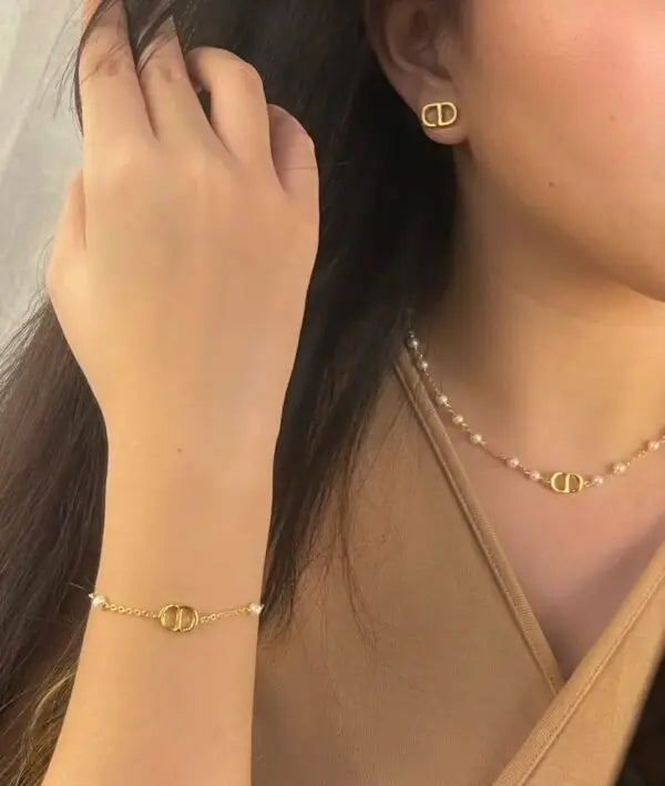 Elegant Cd Beaded Bracelet Gold - view 6